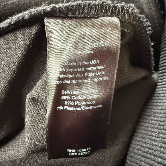 Rag & Bone Pants The Classic Simone Pant-Equestrian Stretch Black 6 - Picture 8 of 8